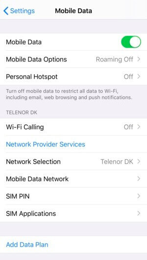 iphone mobile data options to set new apn