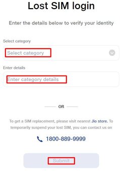 jio-website-lost-sim-login-page