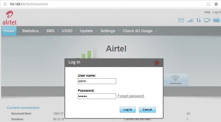 airtel-dongle-4g-hotspot-login-username-password